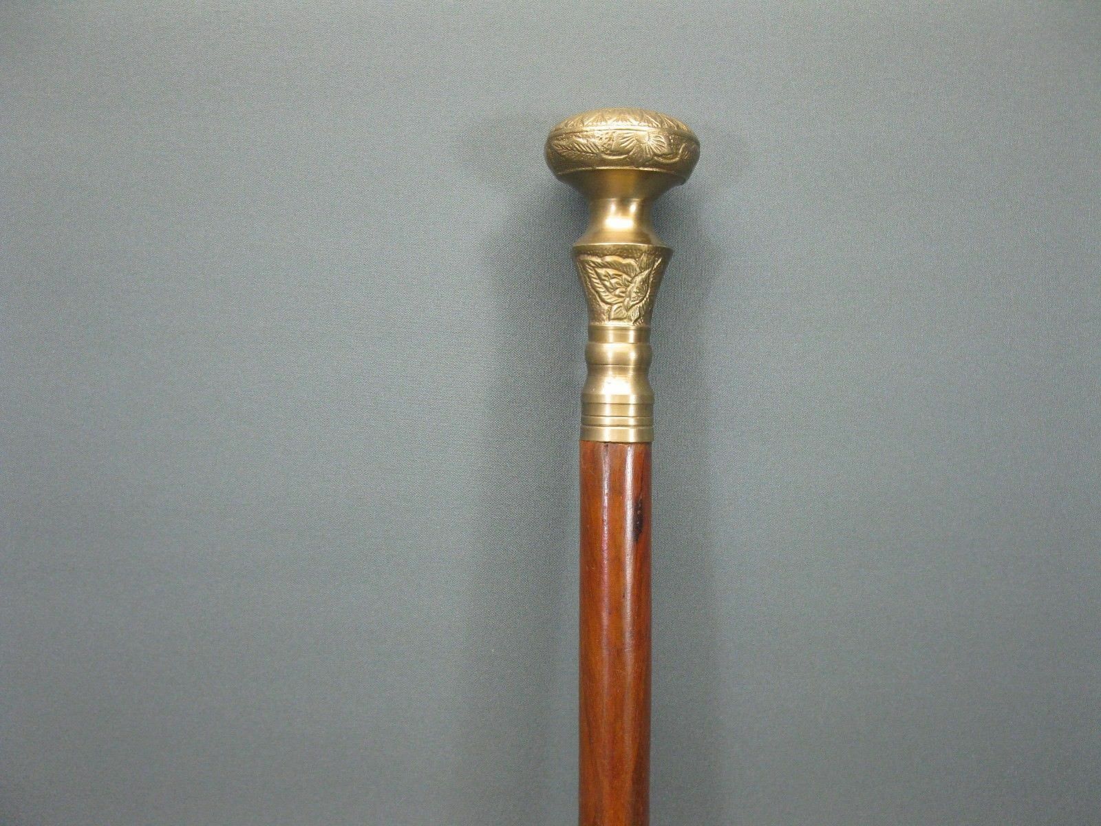 Solid Brass Made Old Indian Walking Stick Handle Assistive Stick Handle  G7-1171